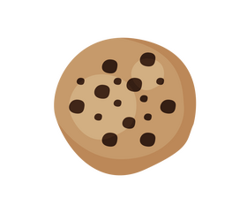 Cartoon cookie with chocolate clipart vector free download