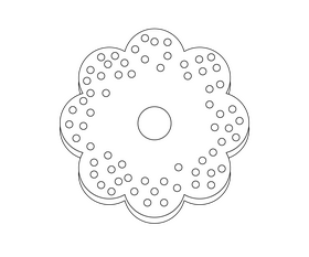 Free cookie black and white clipart