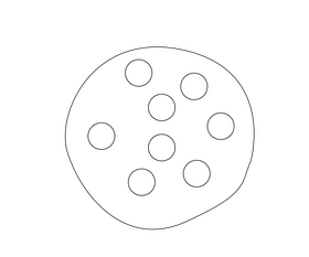 Cartoon cookie black and white clipart