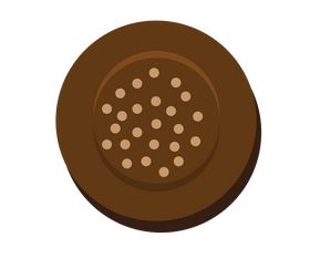 Chocolate round cookie clipart