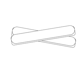 Cookie sticks black and white clipart