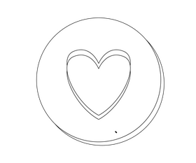 Round cookie illustration black and white clipart