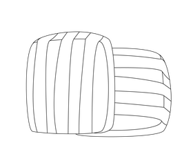 Striped chocolate cookies black and white clipart