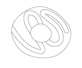 Cookie illustration black and white clipart