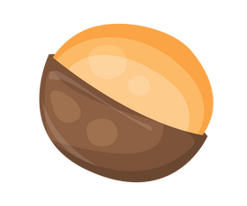 Half chocolate cookie cartoon clipart