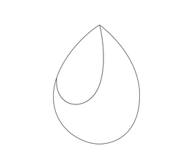 Beauty blender black and white clipart