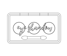Eyeshadow palette black and white clipart