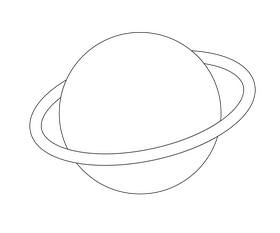 Planet black and white clipart