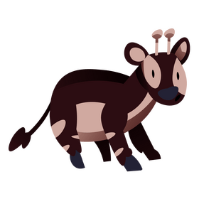 Okapi animal clipart