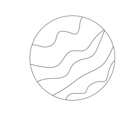 Planet black and white clipart