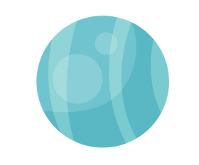 Aqua uranus planet drawing clipart