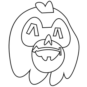 Orangutan happy black and white clipart