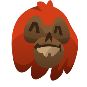 Orangutan happy cartoon clipart