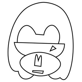 Orangutan cool black and white clipart