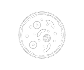 Fruit porridge black and white clipart