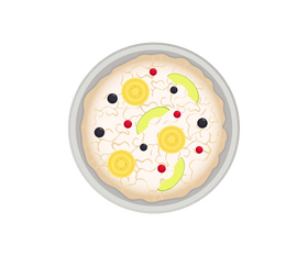 Fruit porridge clipart