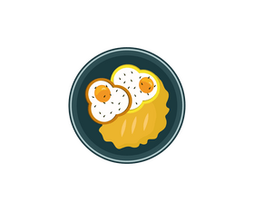 Scrambled eggs, breakfast clipart