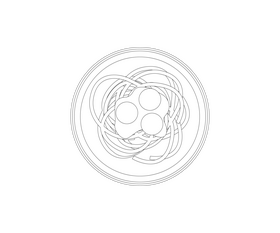 Free spaghetti black and white clipart