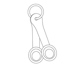 Cartoon cooking spoons black and white clipart