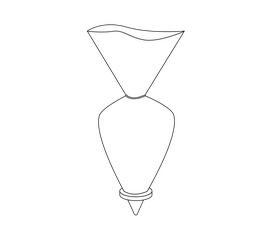 Piping bag black and white clipart