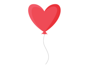 Free heart shaped balloon clipart