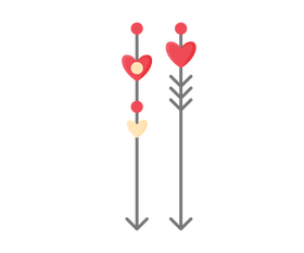 Romantic arrows clipart
