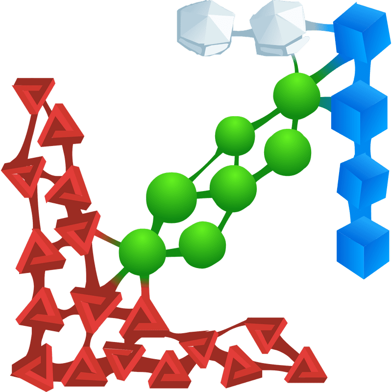 Vibrant Molecule Structure Displaying Chemical Interaction PNG