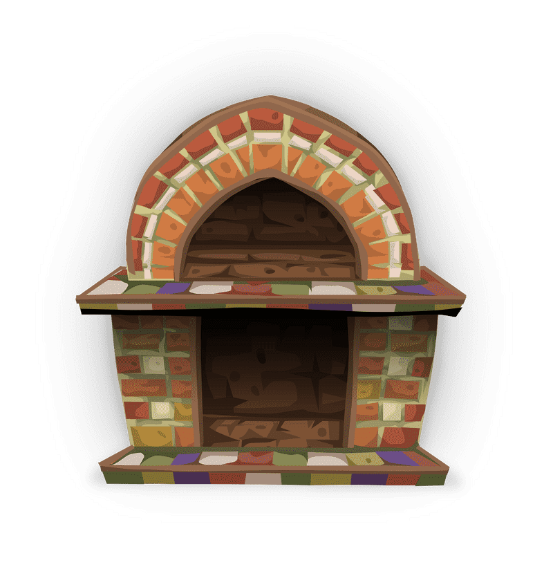 Charming Rustic Fireplace Design PNG