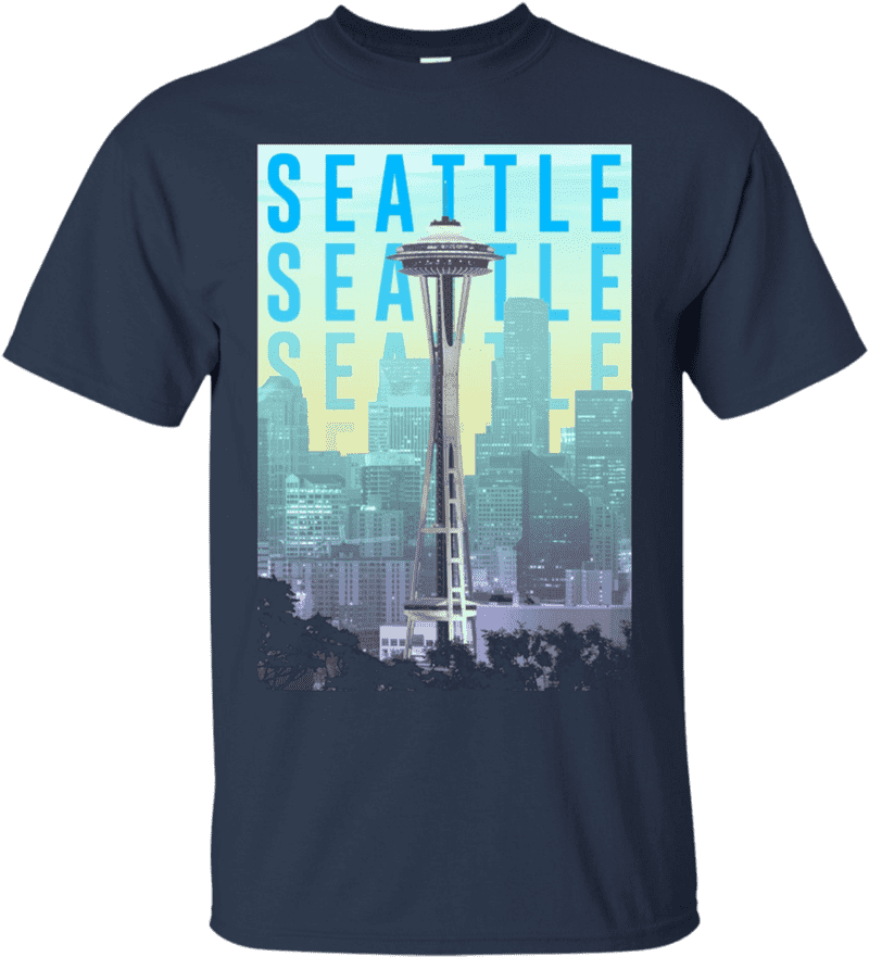 Seattle Skyline Needle Threader Design PNG
