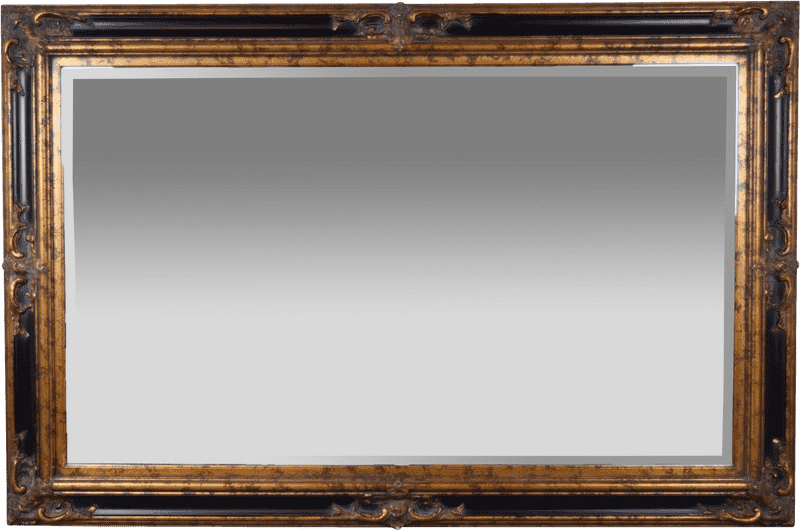 Elegant Antique Mirror Frame Design PNG
