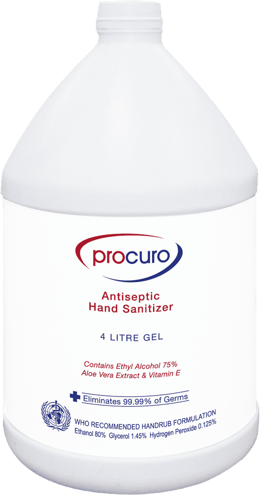 Procuro Antiseptic Hand Sanitizer Gel - 4 Litre PNG