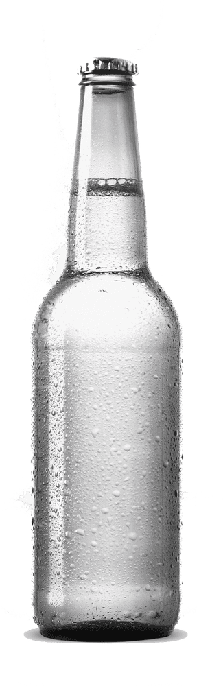 Chilled Sparkling Bottle of Refreshing Delight PNG
