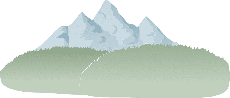 Majestic Mountain Peaks Surrounded by Serenity PNG