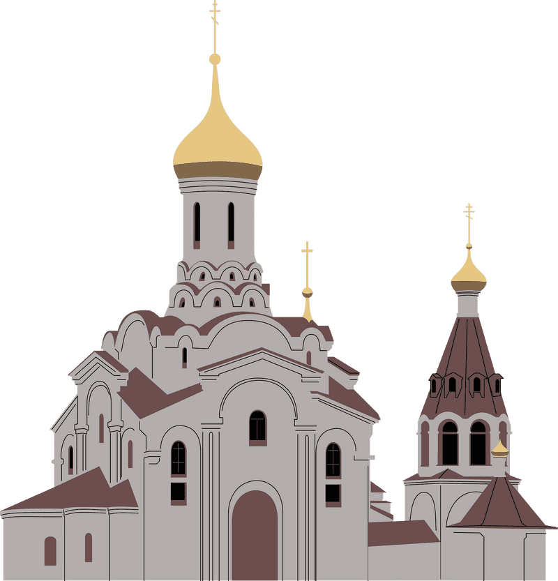Elegant Golden Dome Cathedral Architecture PNG