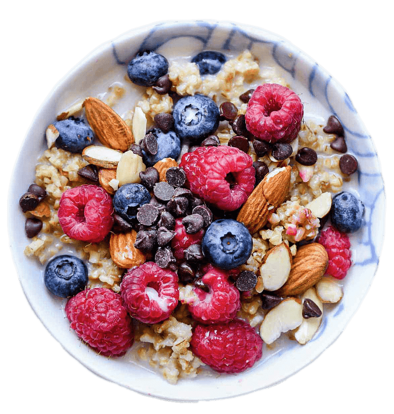 Delicious Berry Nut Oatmeal Delight PNG