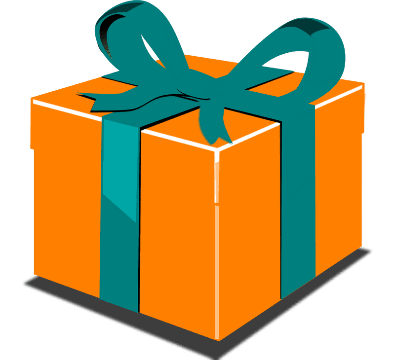 Brightly Wrapped Gift Box Delight PNG