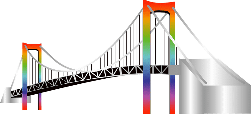 Colorful Architectural Marvel The Rainbow Bridge PNG