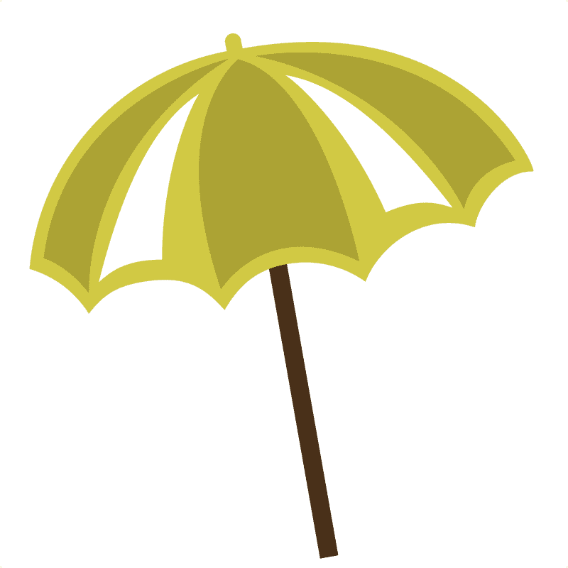 Sunny Beach Umbrella Retreat PNG