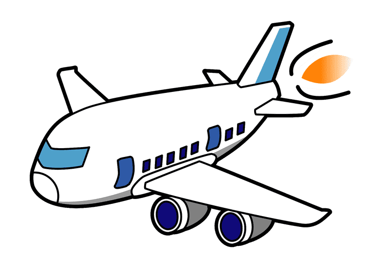 Colorful Airplane in Flight with Dynamic Design PNG