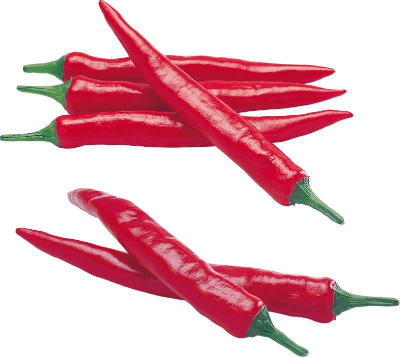 Vibrant Chili Pepper Medley on Display PNG