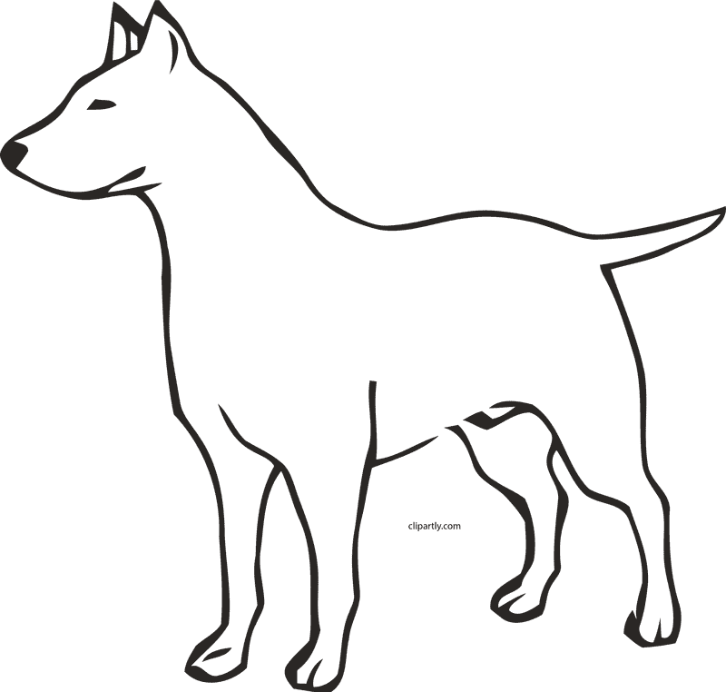 Elegant Silhouette of a Dog PNG