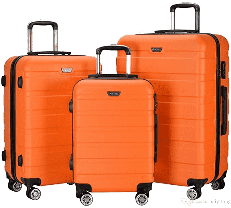 Bright and Bold Luggage Suitcase Set PNG