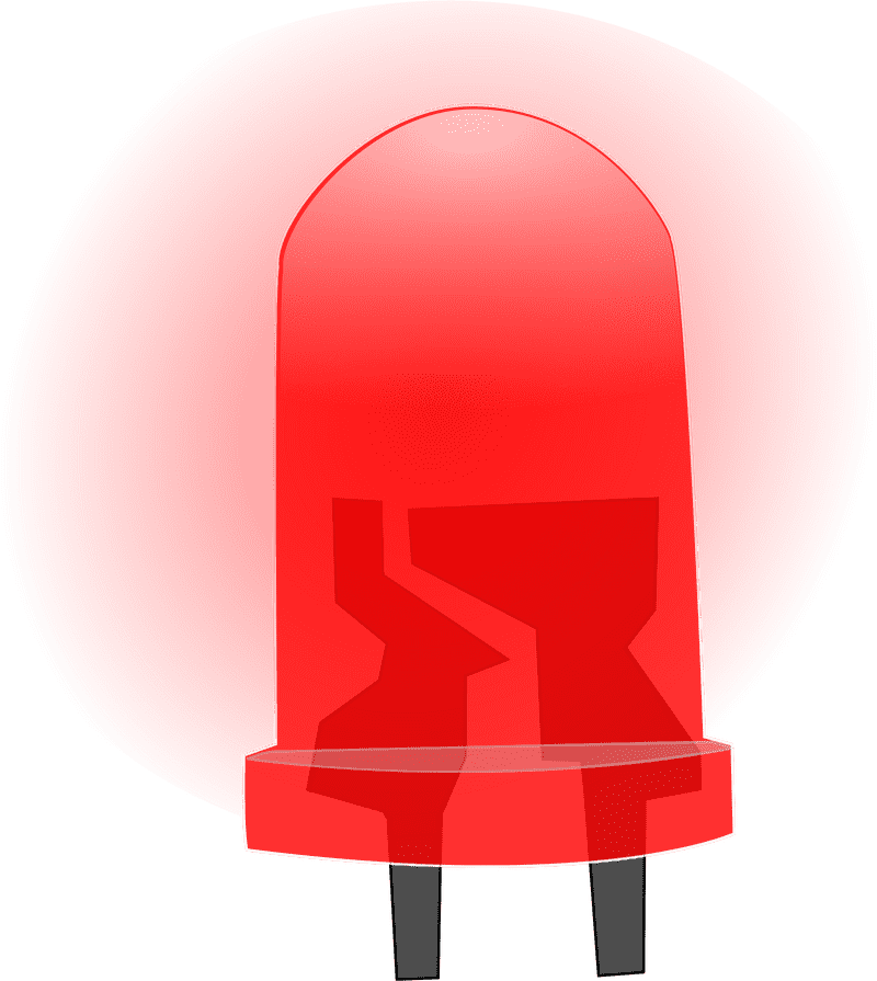 Bright Red LED Light Sign Showcase PNG