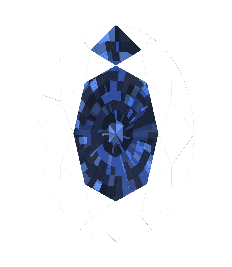 Radiant Blue Spiral Gemstone PNG