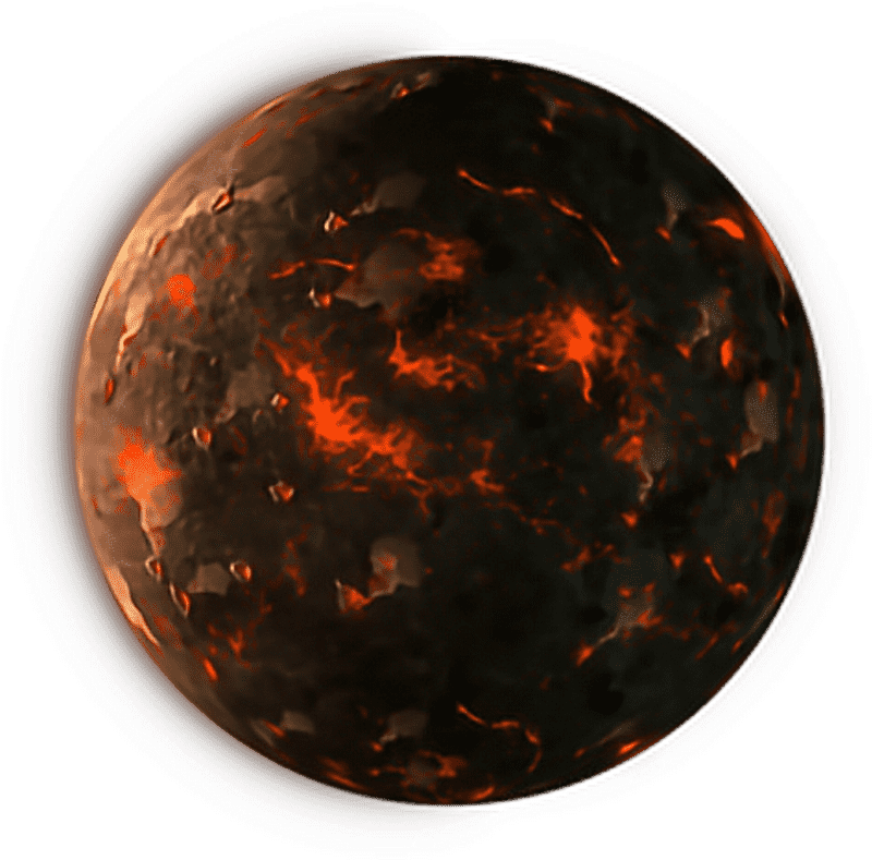 Inferno Planet of Fiery Eruptions PNG