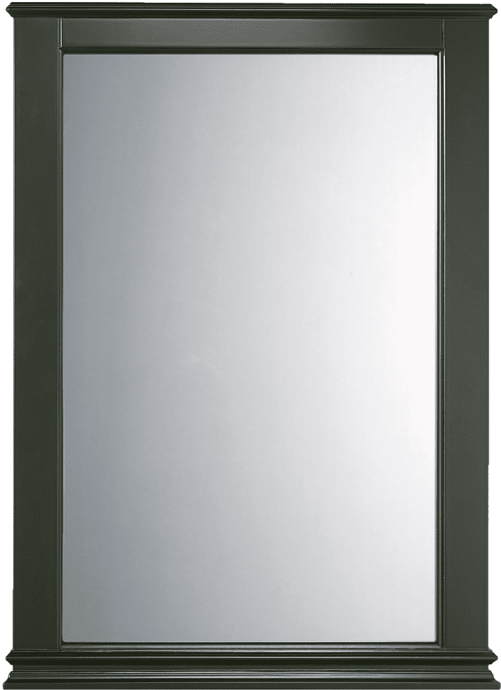 Elegant Black Mirror Frame Displaying Reflections PNG