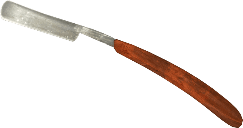 Classic Straight Razor for Precision Shaving PNG