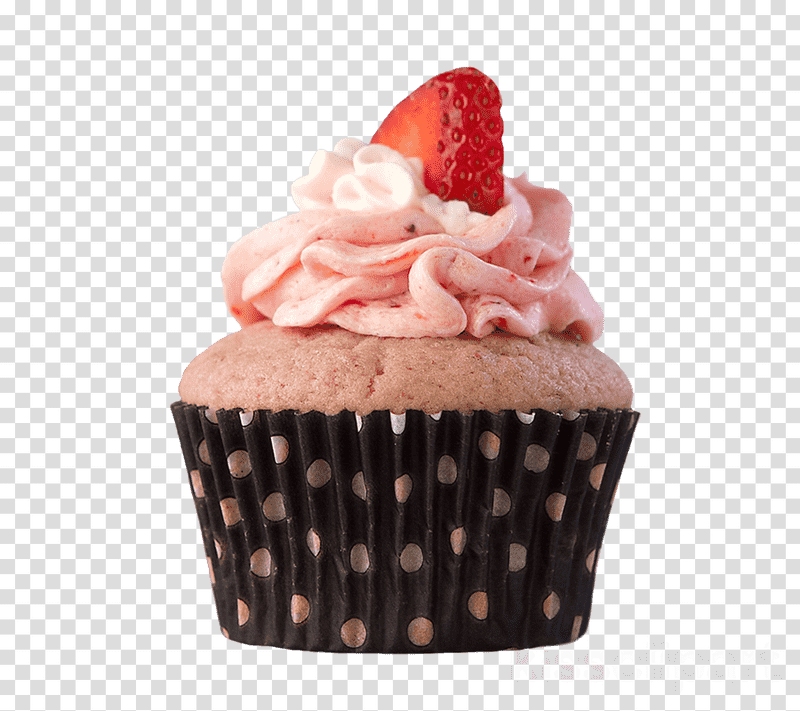 Delightful Strawberry Cupcake Stand Treats PNG