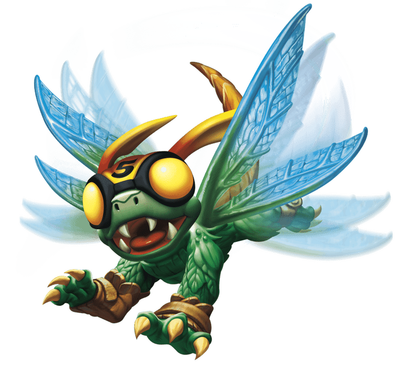 Colorful Insect Dragon with Wings and Goggles PNG
