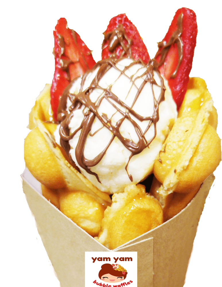 Delightful Soap Bubble Waffle Indulgence PNG